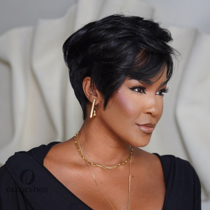 Short Pixie Cut Glueless Hair Wig