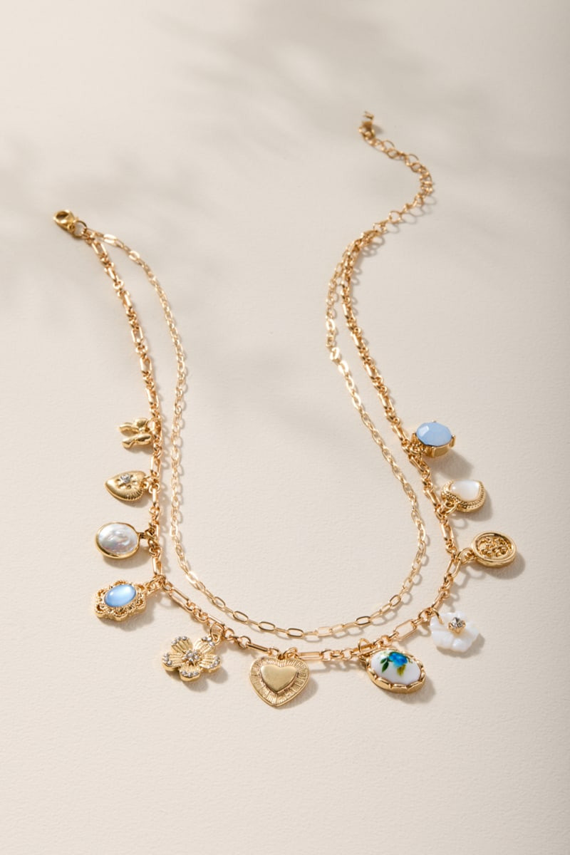 Jodie Layered Charm Chain Necklace
