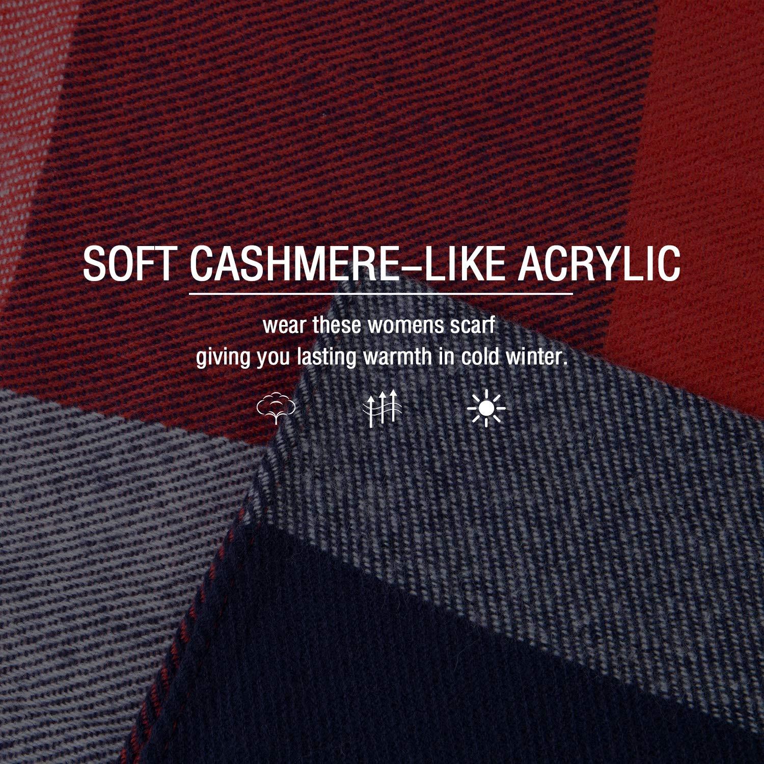 Only-bags.store Winterschal kariert, quadratischer Schal mit Fransen, Poncho