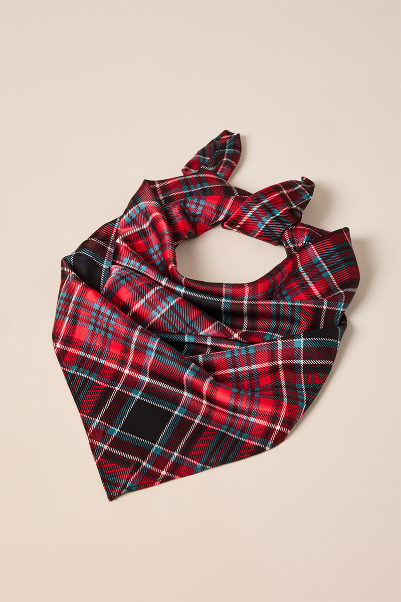 Patrice Plaid Print Scarf