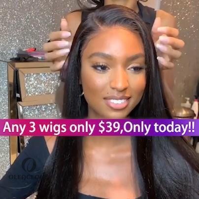 (🔥HOT)Brazilian Straight Lace Wigs With Baby Hair For Black Women