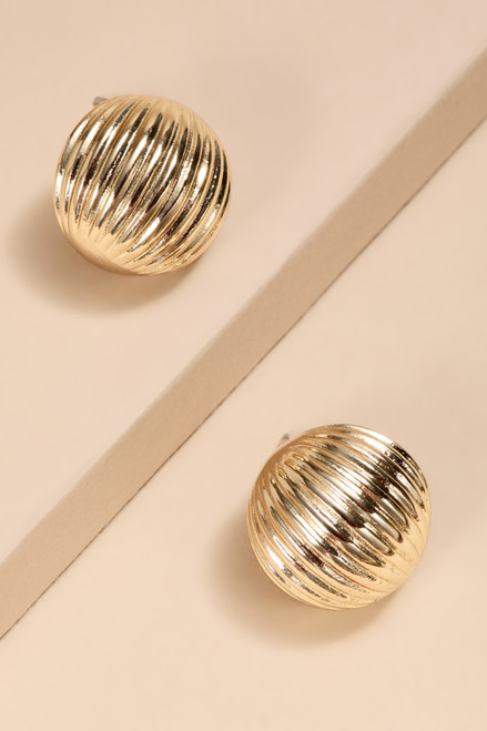 Leslie Textured Ball Stud Earrings