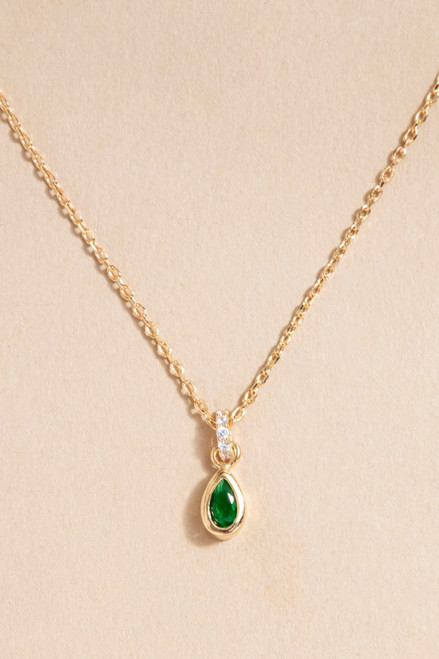 Breanna Tear Drop Pendant Necklace