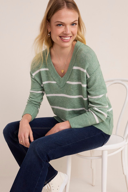 Carol V Neck Pullover Sweater