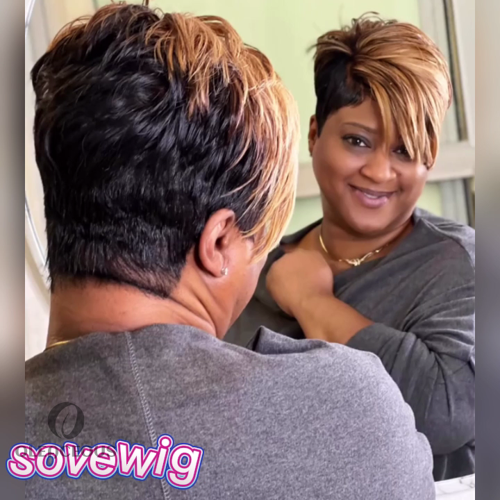 2026 Hot Sale Glueless Natural Short Hair Pixie Cut Wig