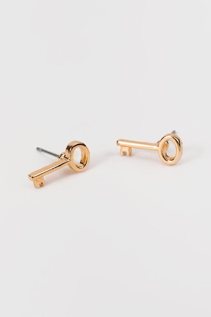 Hello Franki Key Stud Earrings for girls