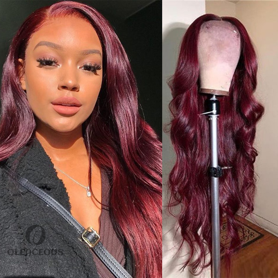 Fascinating Brazilian Long Hair Water Wave Wigs | Wine Red Wig