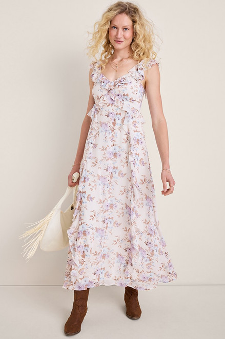 Rachel Ruffle Floral Maxi Dress