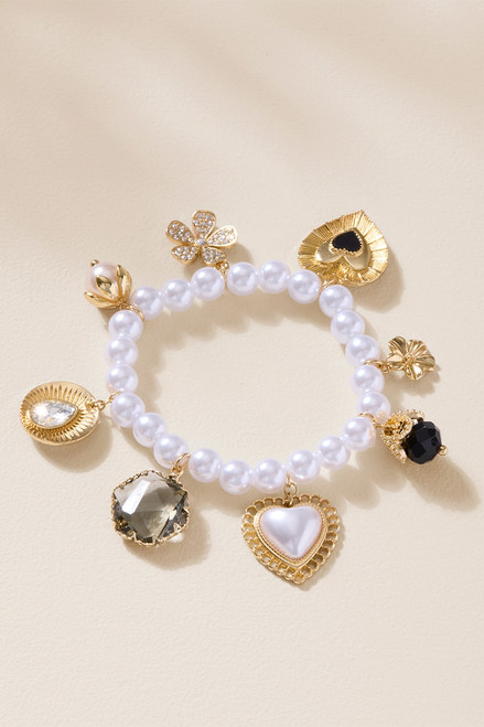 Mary Pearl Charm Bracelet