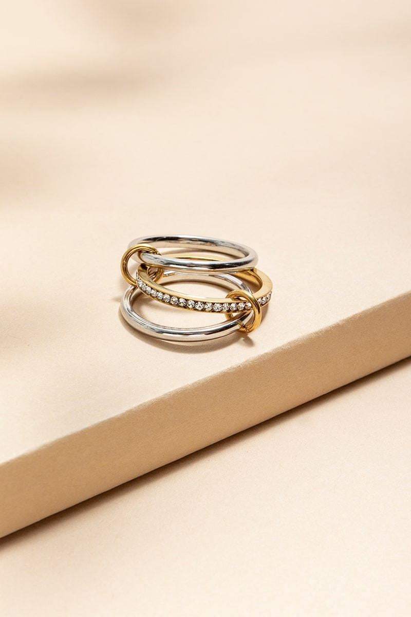 Betty Stainless Steel Interlocked Ring