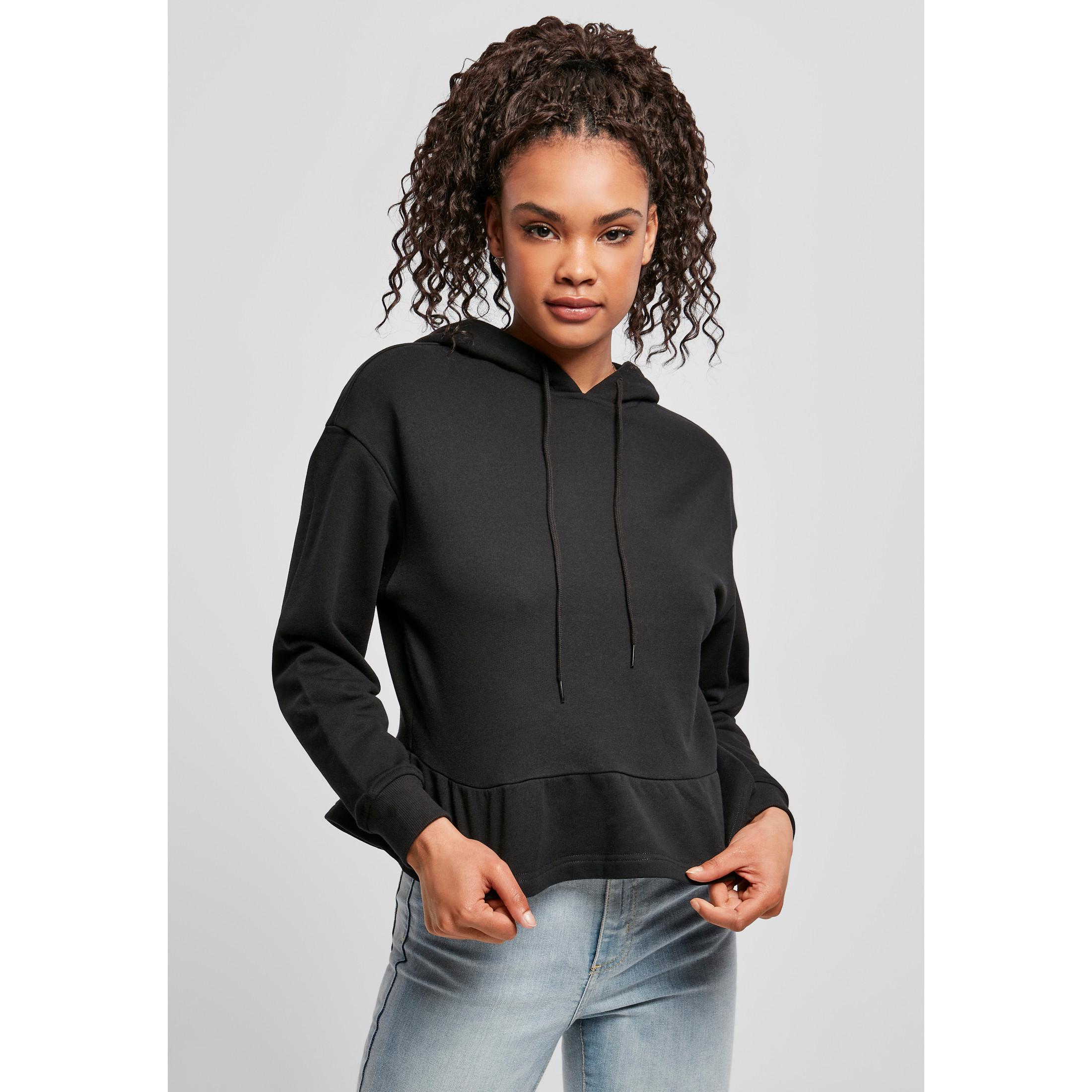 URBAN CLASSICS kapuzenpulli urban claic ladie organic volant