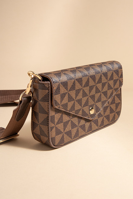 Sophia Checkered Envelope XBody Handbag
