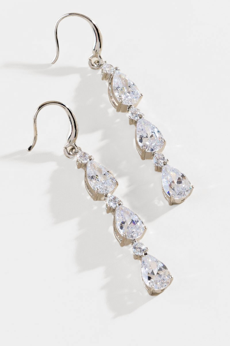 Nevaeh Cubic Zirconia Drop Earrings