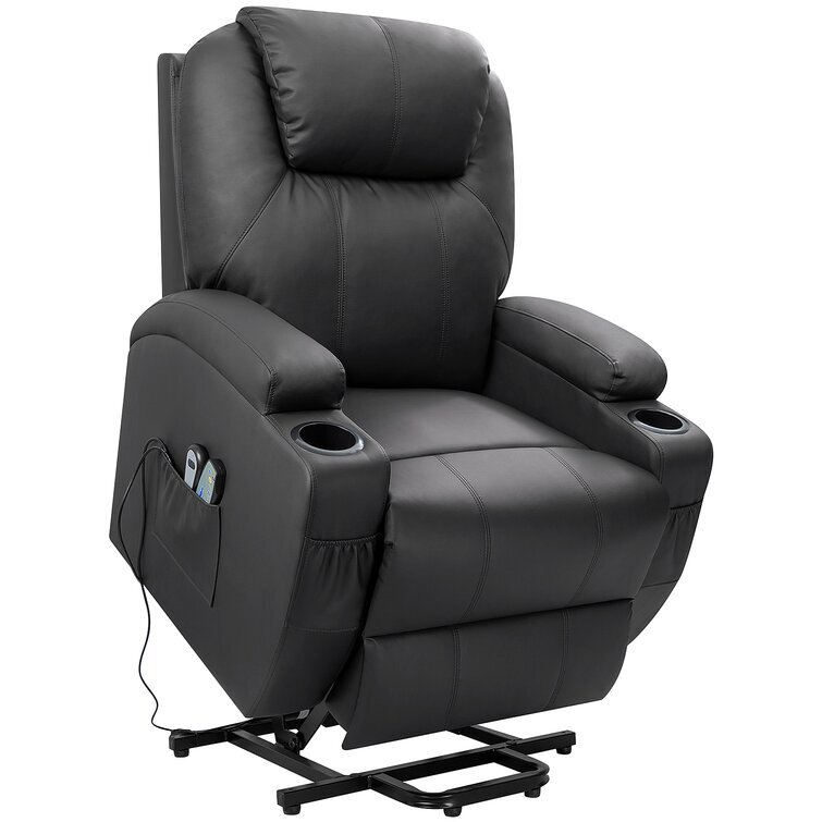 Faux leather electric lift massage chair
