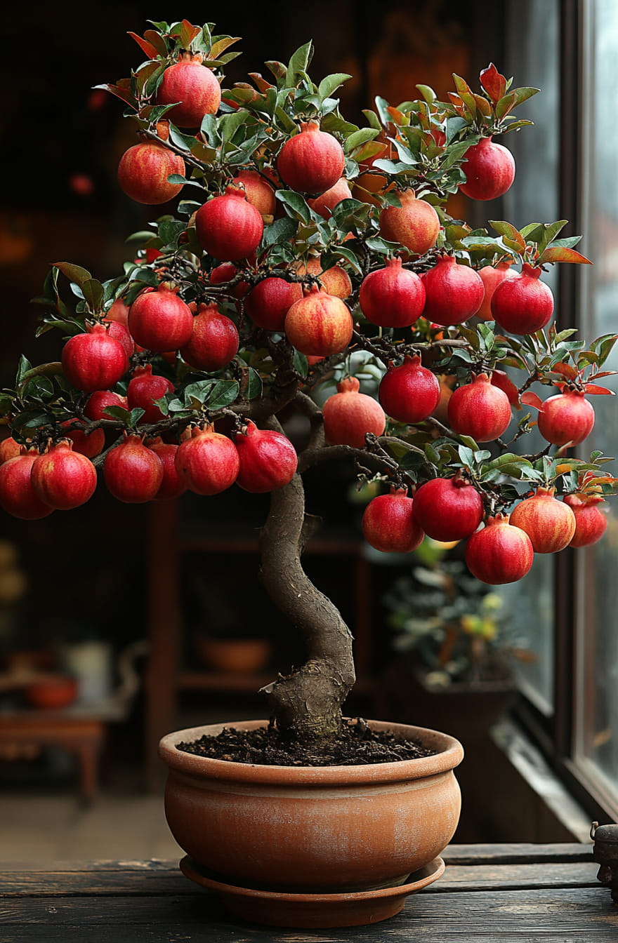 Potted Pomegranate Seeds