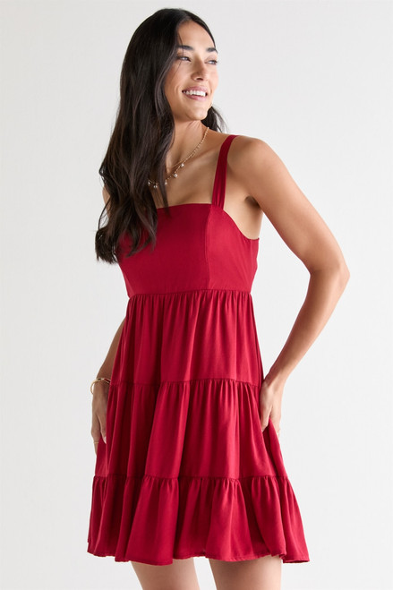 Janice Babydoll Tiered Mini Dress