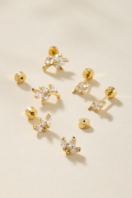 Velma Mixed Style Stud Earring Set
