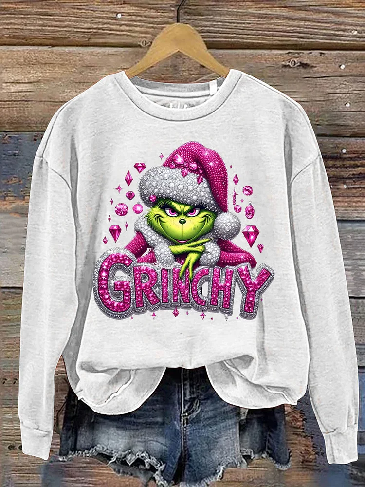 Women's Christmas  Funny Pattern Neck Sweatshirt