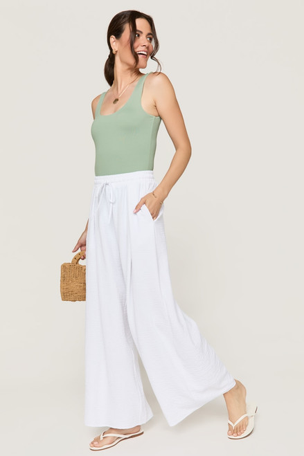 Jennifer Textured Wide Leg Pants