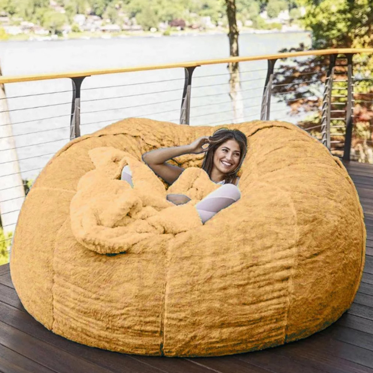 Huge Lazy Bean Bag Sofa Lounge Chair Sleepable and Recliner Home Bedroom Balcony Leisure Chair Sofa