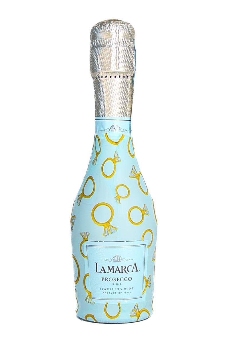 Beau Bottles Blue Engagement Ring Mini La Marca Edition Bottle Wrap