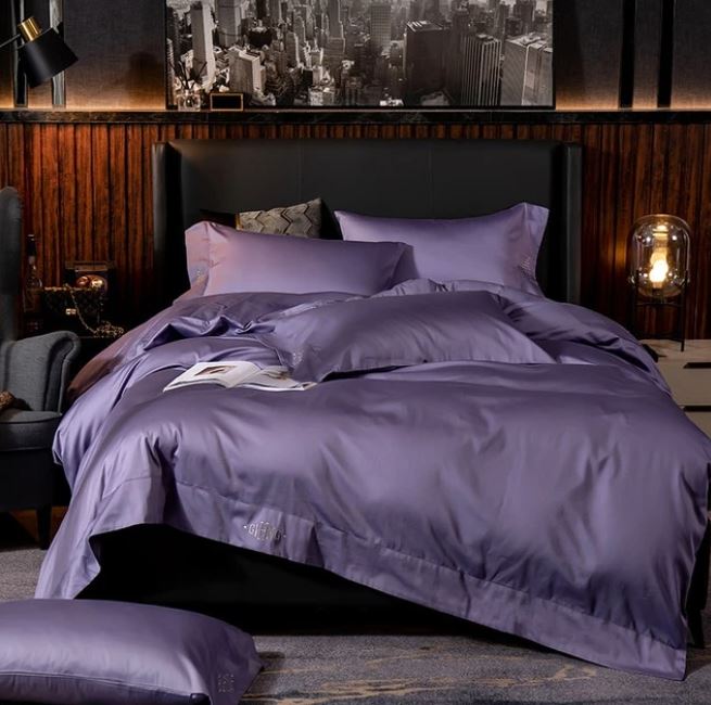 Black Egyptian Cotton Duvet Set 700 Thread Count