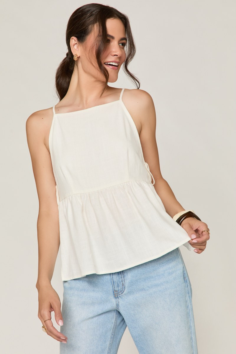 Claire Side Tie Sleeveless Top