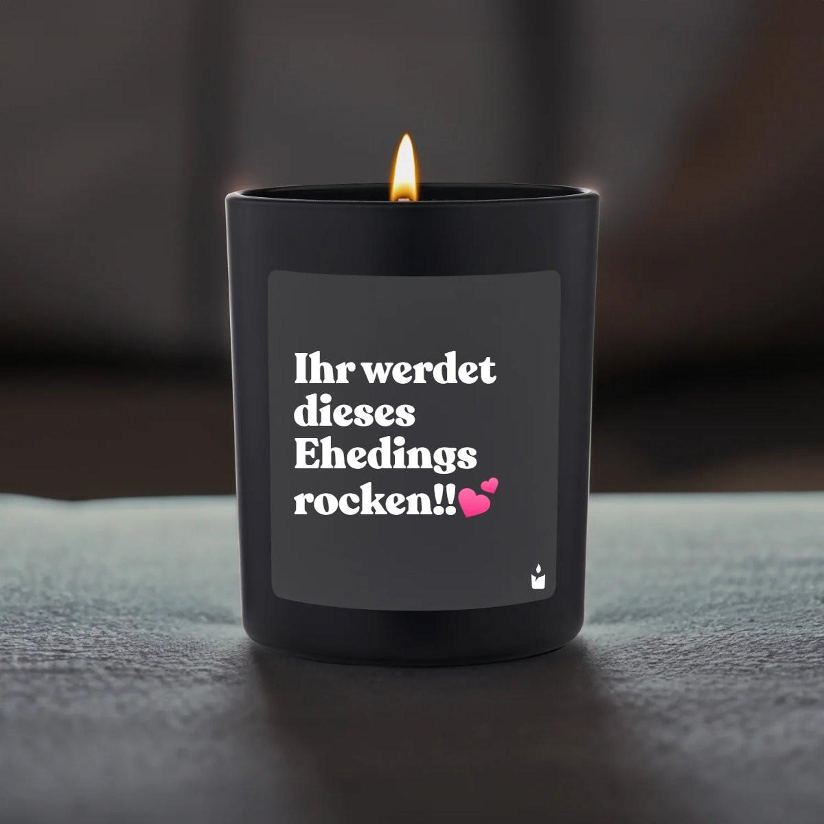 CandleHand Duftkerze Woody Ihr werdet dieses Ehedings rocken!!