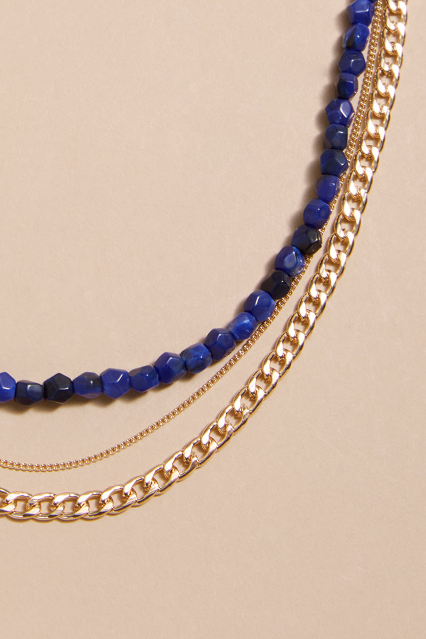 Angie Chain And Bead Layered Necklace