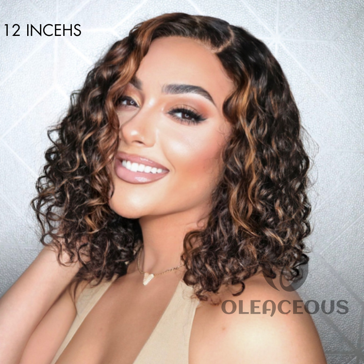 HOT SALE-Trendy Short Cut Curly Minimalist HD Lace Glueless Side Part Wig
