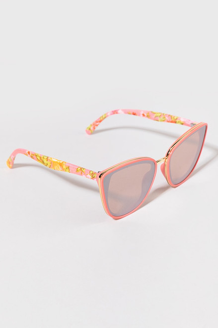 Kelli Lens Over Frame Cat Eye Sunglasses