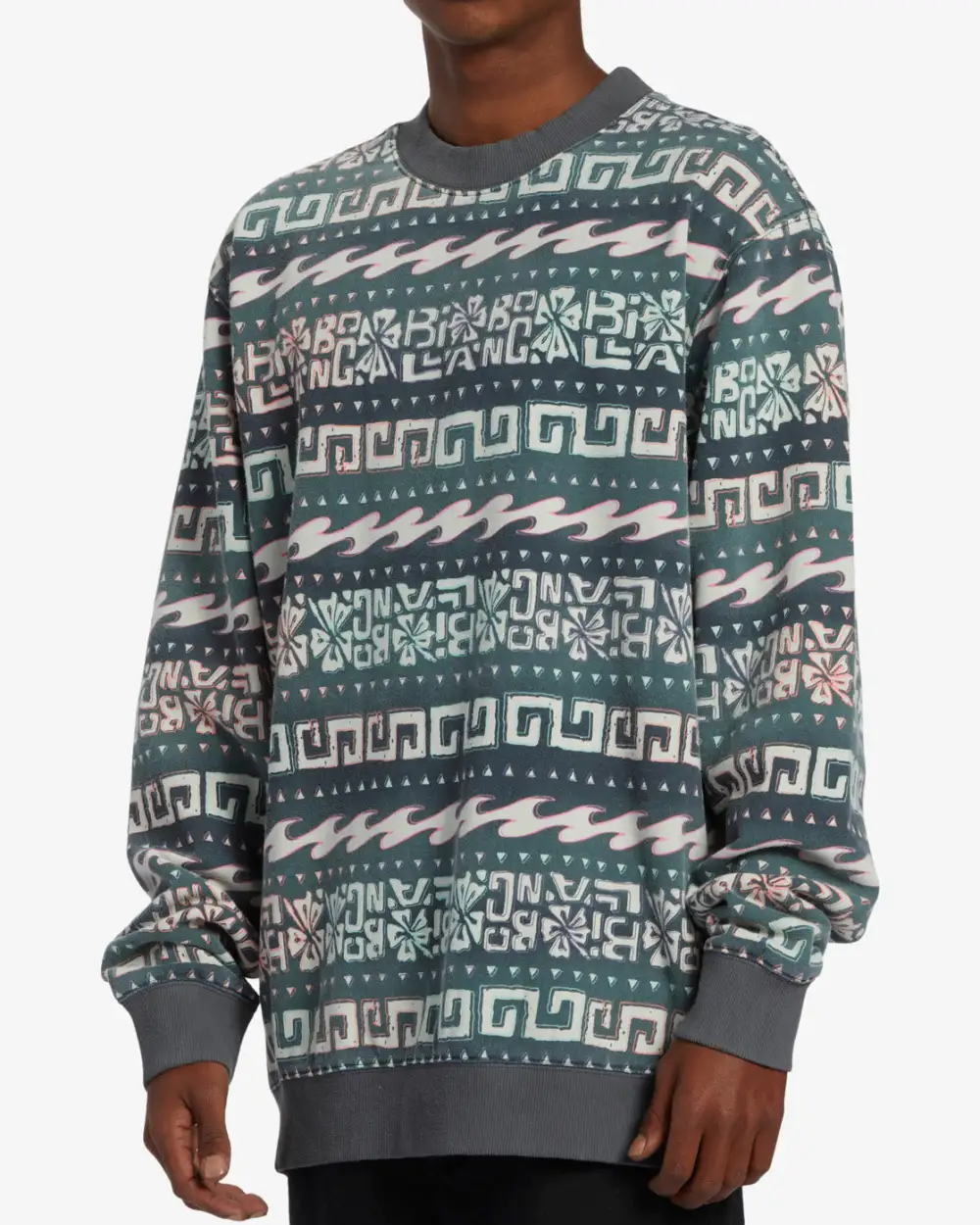 Final inventoryHalfrack Fleece Crew Neck Sweatshirt - Black