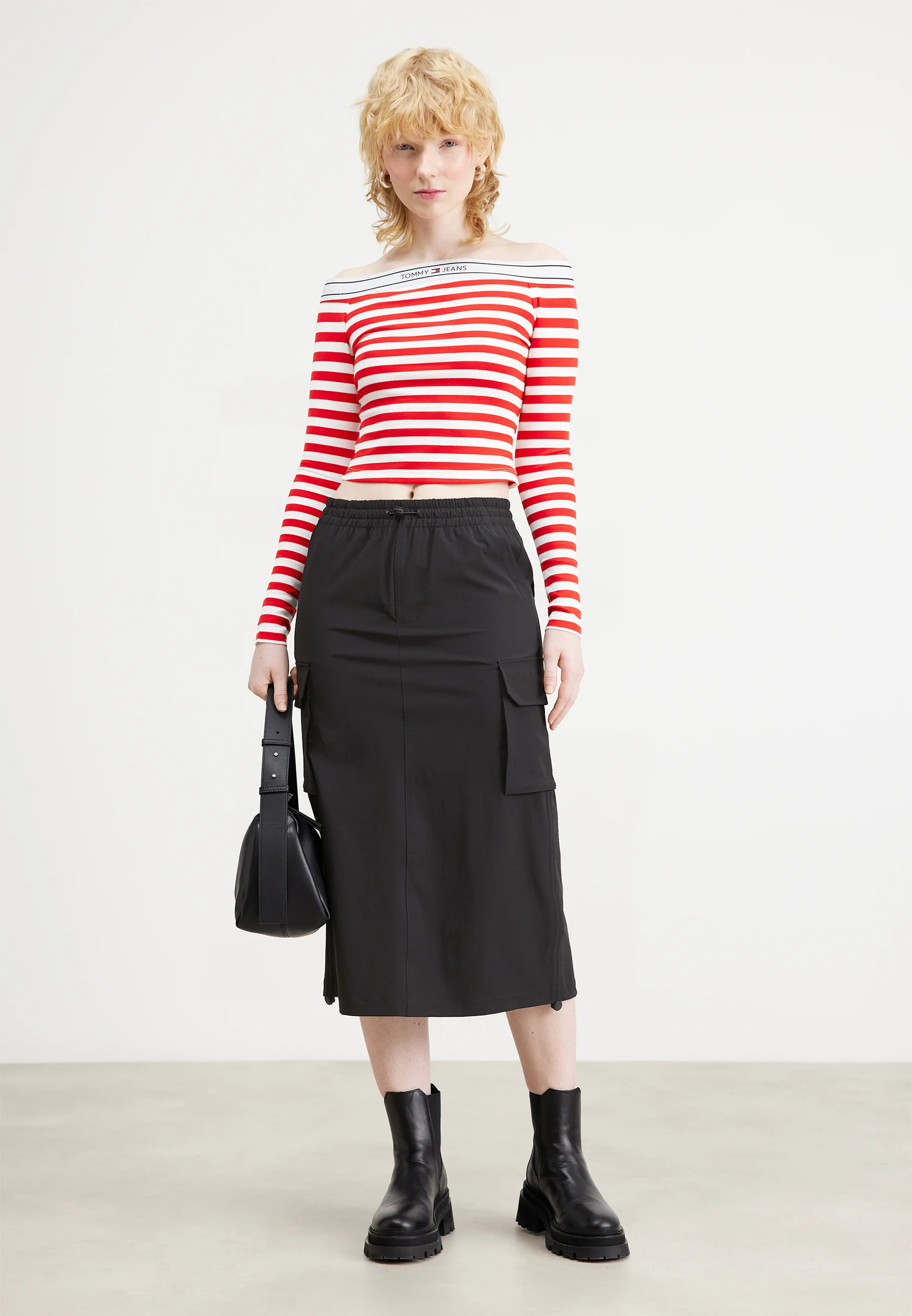 Jeans LOGO TAPE OFF SHOULDER - Maglietta a manica lunga