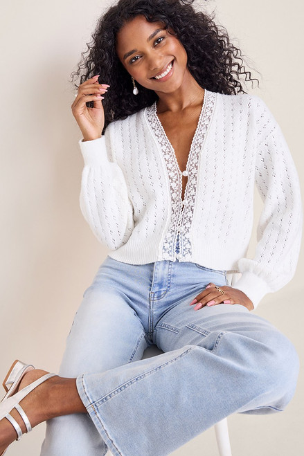 Anne Lace Trim Cardigan