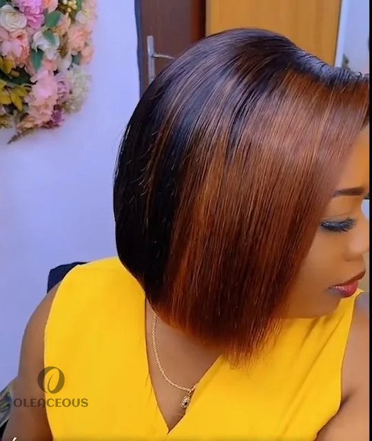 2026 Short wave Bob Pixie cut wig with bangs