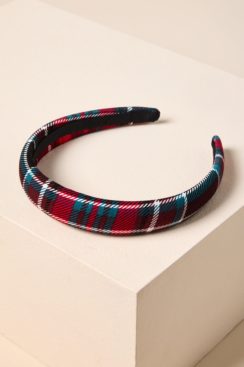 Charlotte Plaid Puffy Headband
