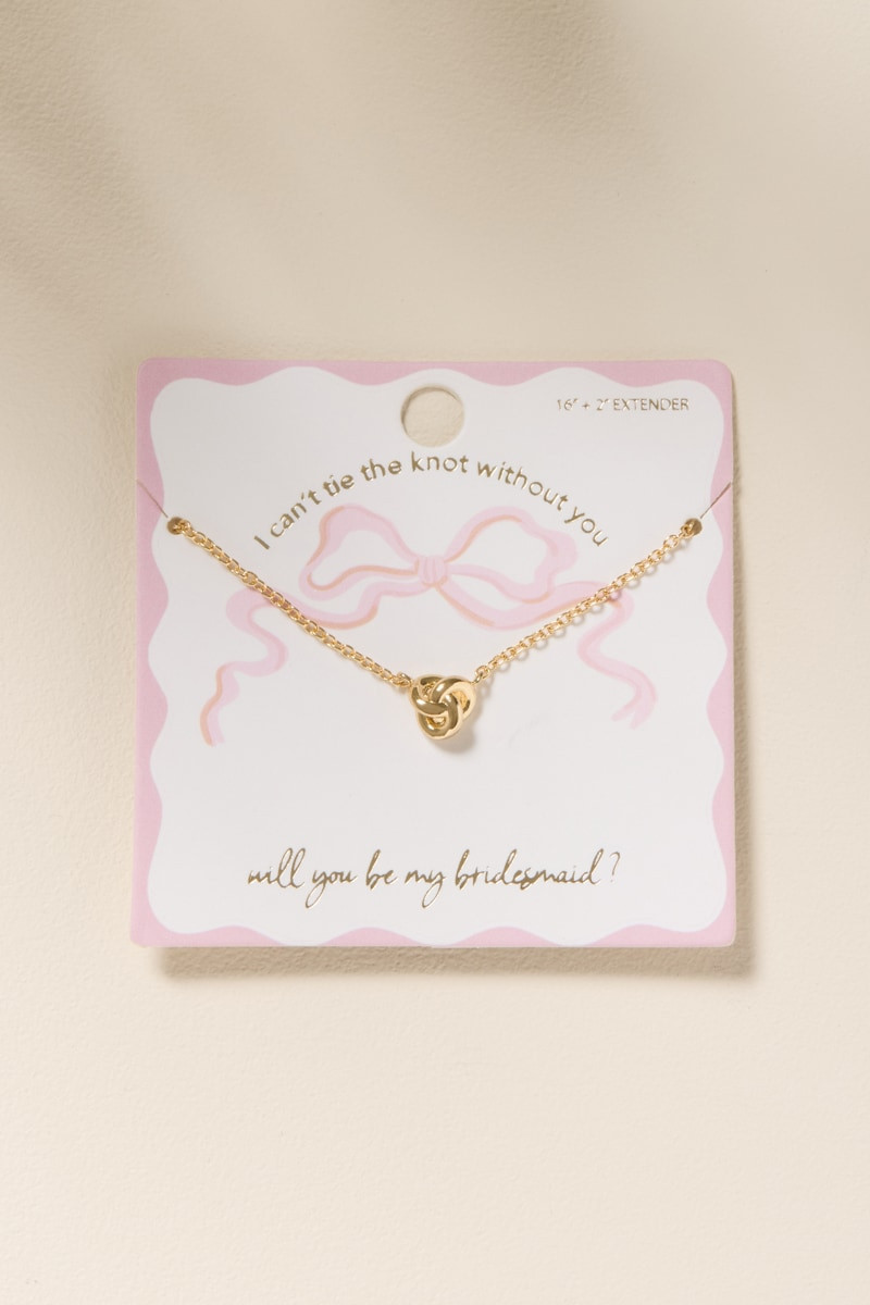 Stephanie Tie Knot Pendant Necklace