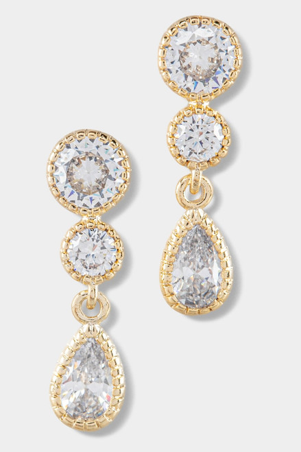 Renee CZ Teardrop Earrings
