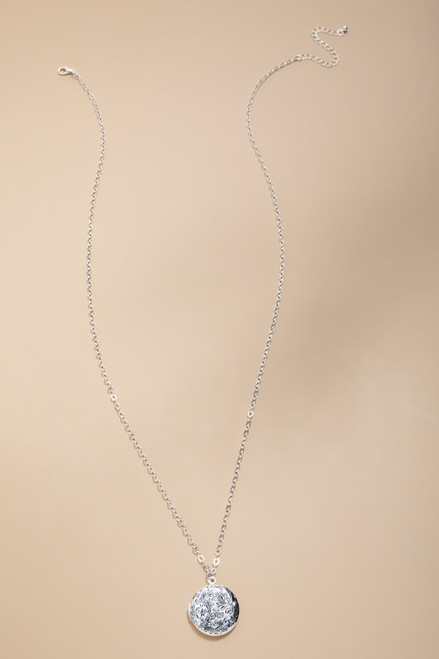 Jodie Silver Locket Pendant Necklace