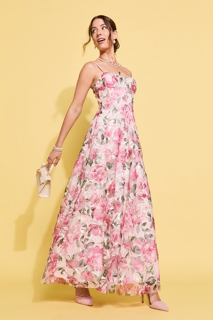 Gwen Floral Corset Maxi Dress
