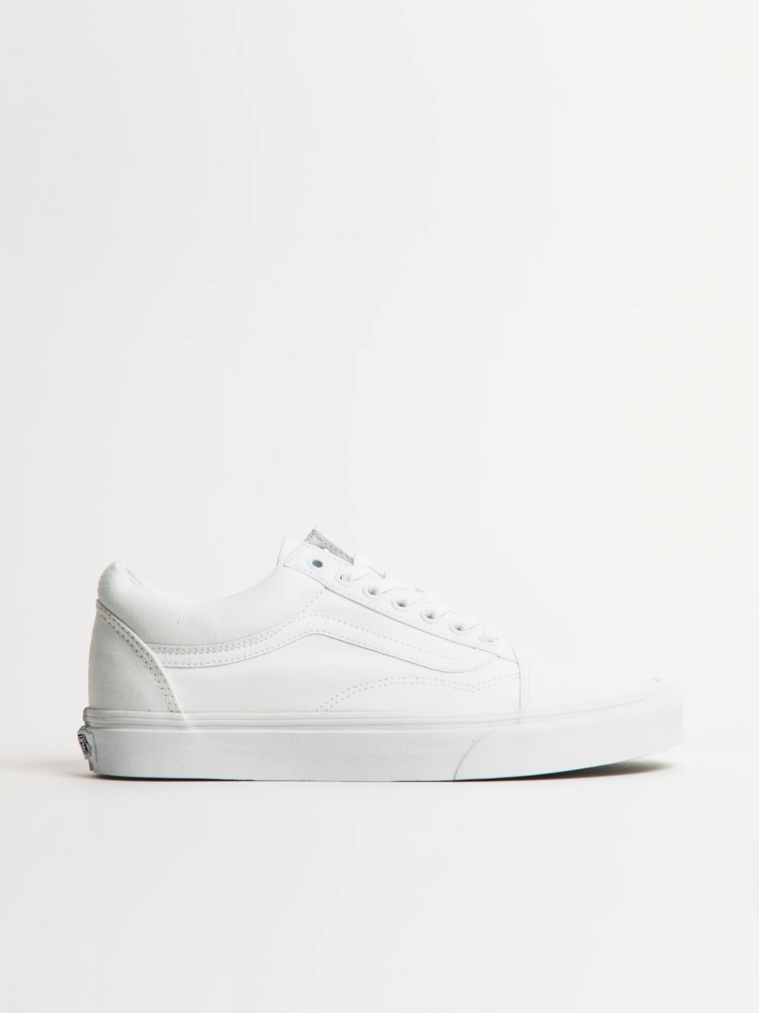 MENS VANS OLD SKOOL TRUE WHITE CANVAS SNEAKER
