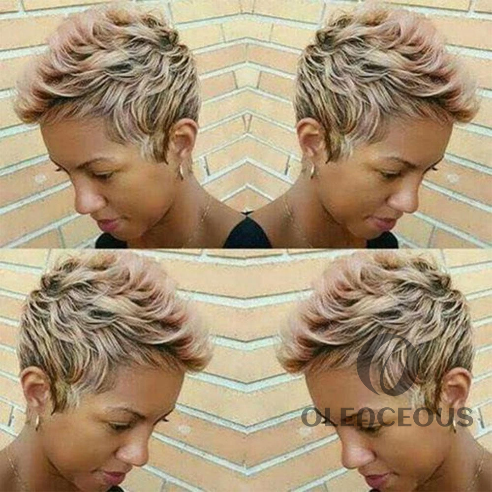 Short Wig Spiky Pixie Layered Boycut Wigs