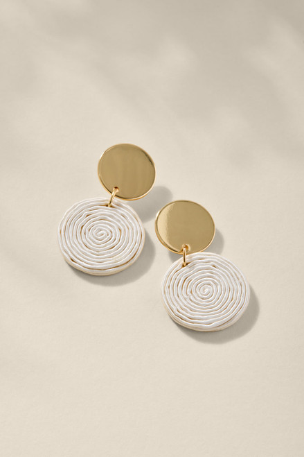 Lucia Swirl Circle Drop Earrings