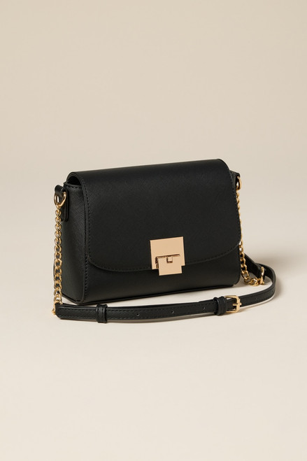 Ashley Metal Lock Crossbody Bag