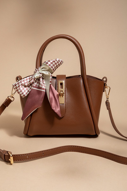 Alex Vegan Leather Handbag with Scarf