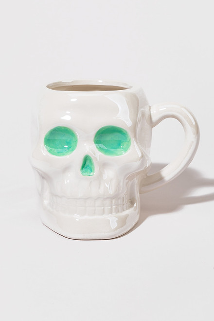 Jackie Turquois Detail Skull Ceramic Mug