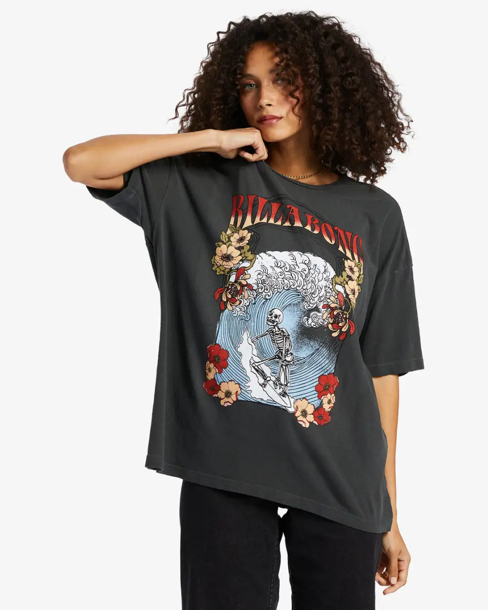 Final inventoryBig Wave T-Shirt - Off Black