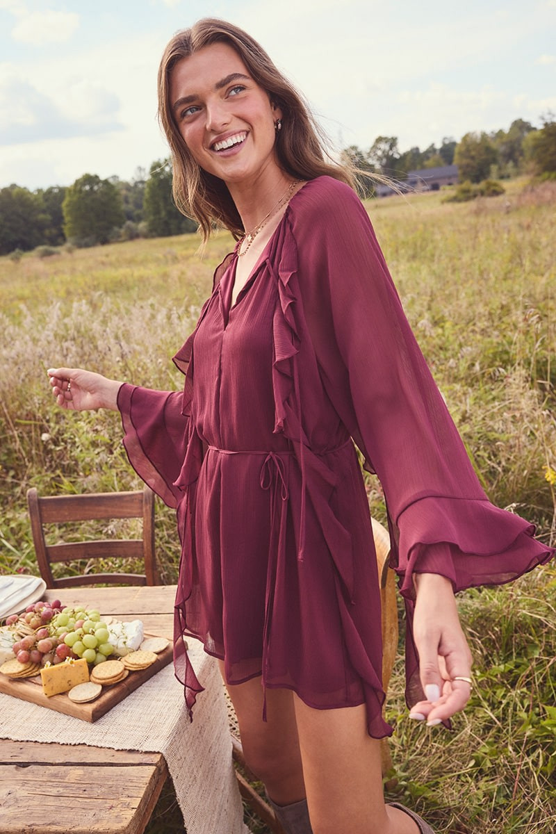 Cindy Ruffle Mini Dress