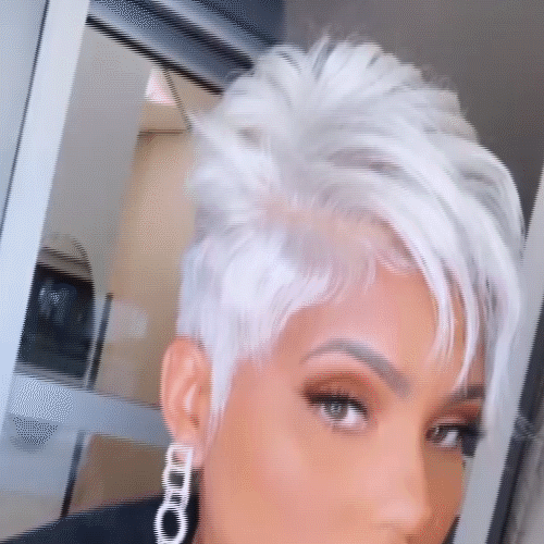 Short wave Bob Pixie cut non- pre- hair wig with bangs