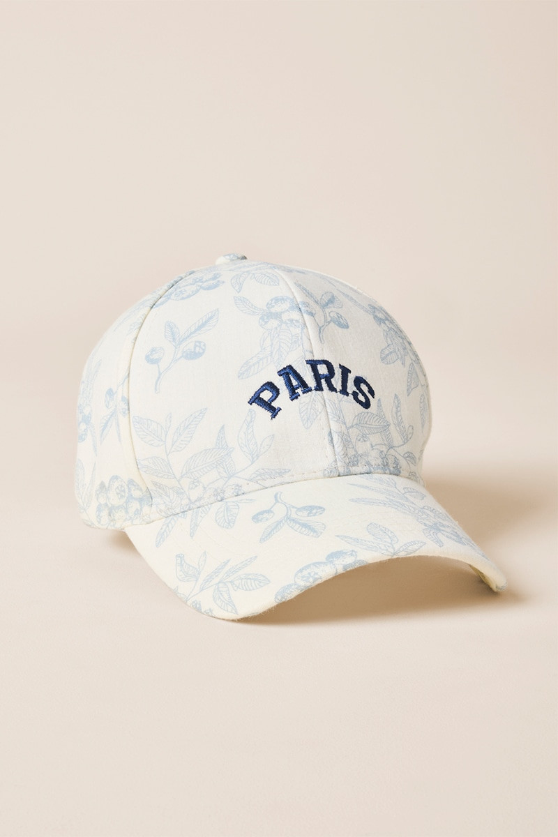 Paris Floral Baseball Hat